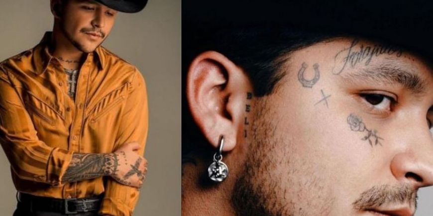 Christian Nodal ya se borró el primer tatuaje de Belinda